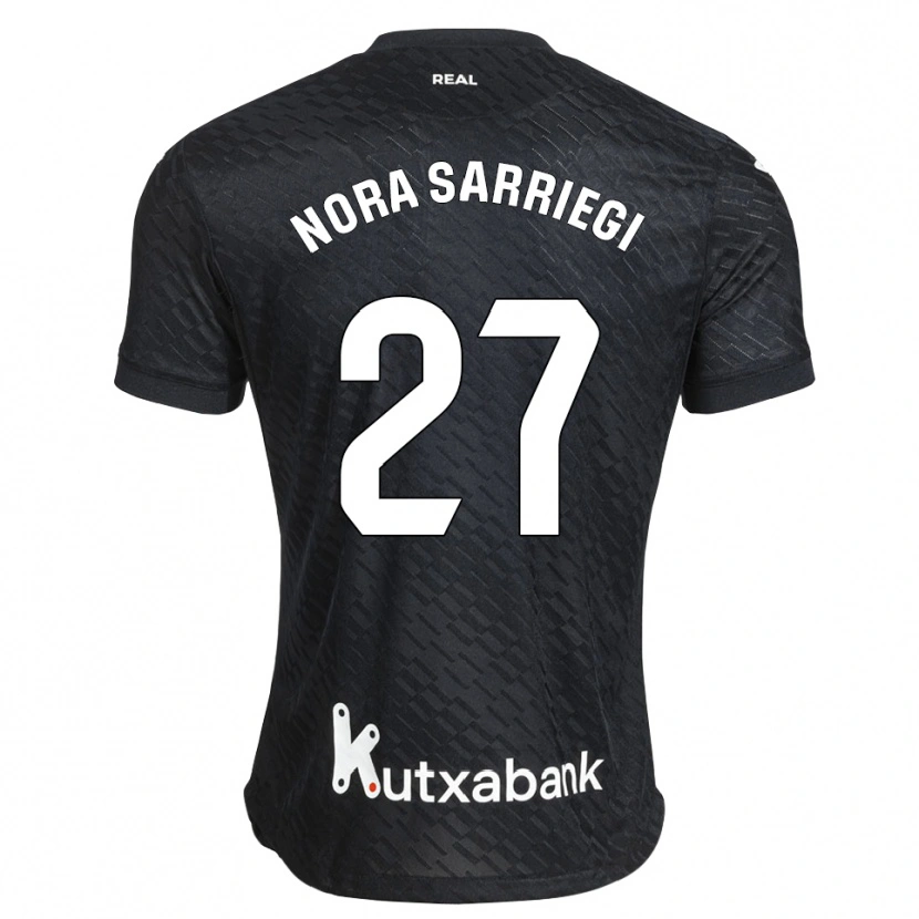 Danxen Dame Nora Sarriegi Galdos #27 Svart Hvit Bortetrøye Drakt Trøye 2026/27 Skjorter T-Skjorte