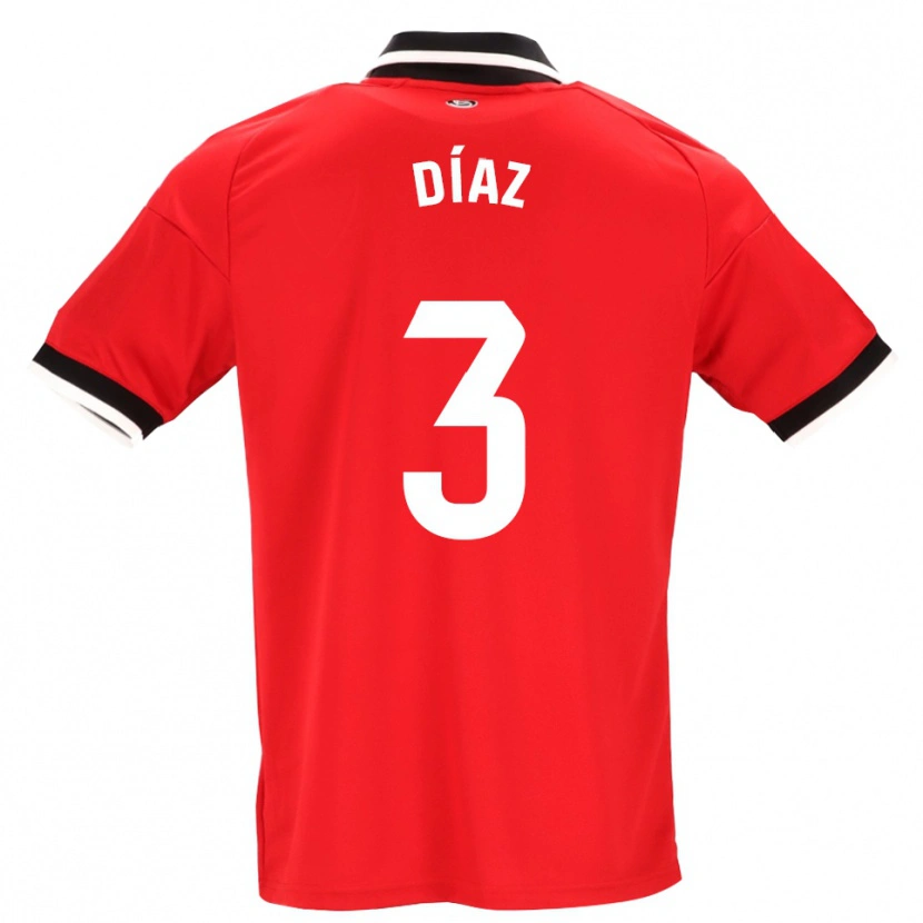 Danxen Dame Julio Díaz #3 Svart Hvit Rød Bortetrøye Drakt Trøye 2026/27 Skjorter T-Skjorte
