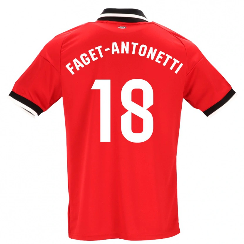 Danxen Dame Roméo Faget-Antonetti #18 Svart Hvit Rød Bortetrøye Drakt Trøye 2026/27 Skjorter T-Skjorte