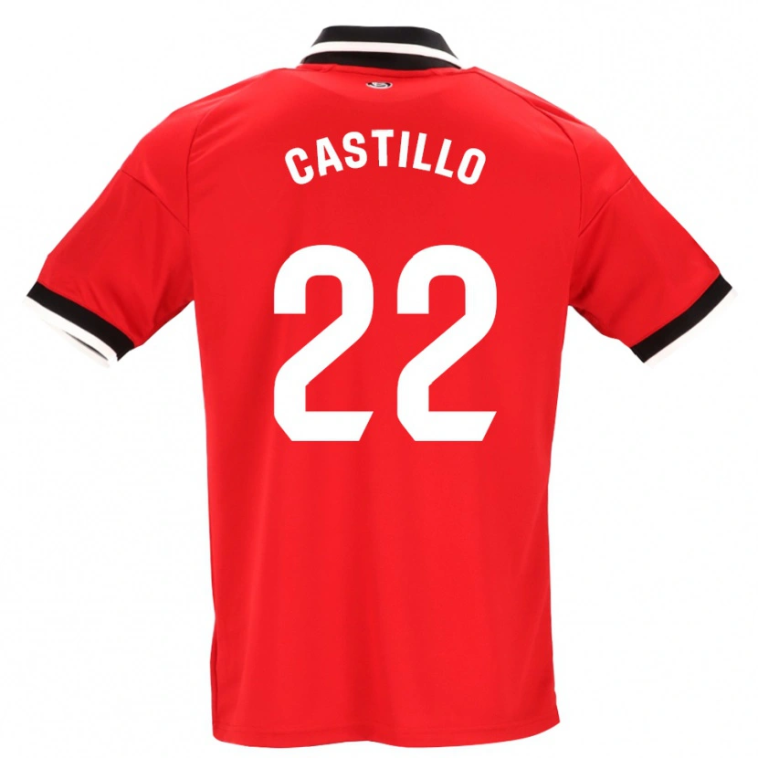 Danxen Dame José Castillo #22 Svart Hvit Rød Bortetrøye Drakt Trøye 2026/27 Skjorter T-Skjorte