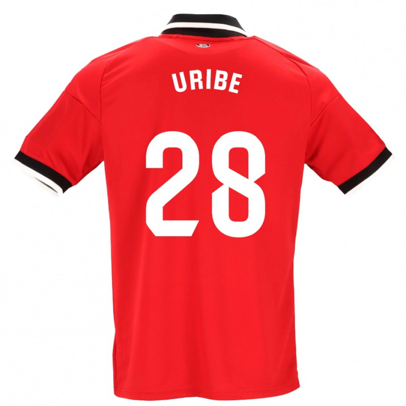 Danxen Dame Raúl Uribe #28 Svart Hvit Rød Bortetrøye Drakt Trøye 2026/27 Skjorter T-Skjorte