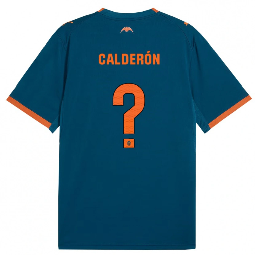 Danxen Dame Alfonso Calderón #0 Stålblå Oransje Bortetrøye Drakt Trøye 2026/27 Skjorter T-Skjorte