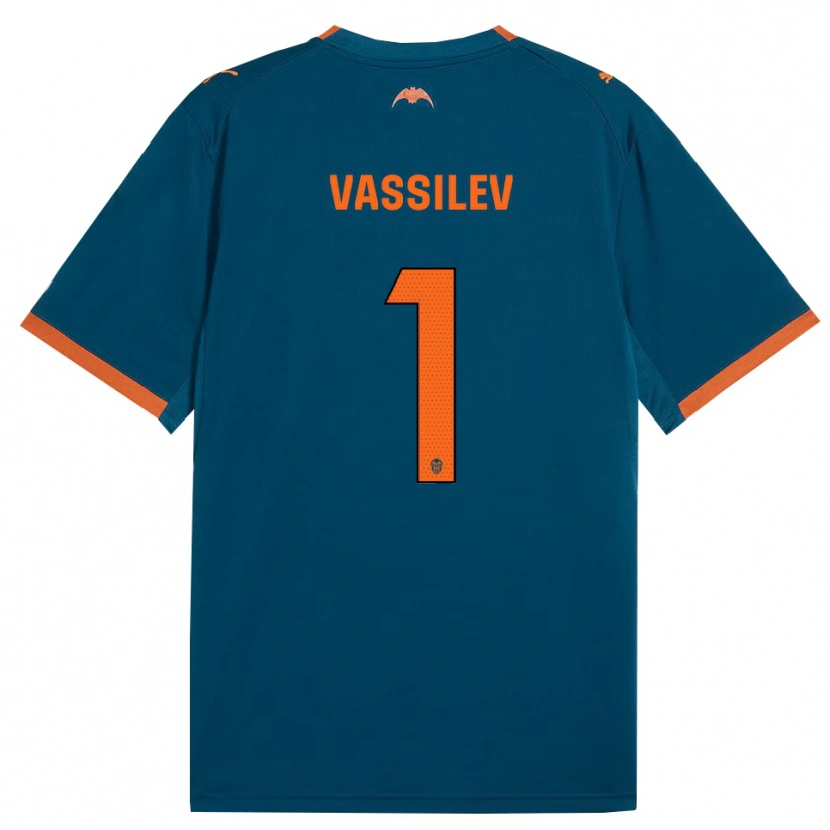 Danxen Dame David Vassilev #1 Stålblå Oransje Bortetrøye Drakt Trøye 2026/27 Skjorter T-Skjorte