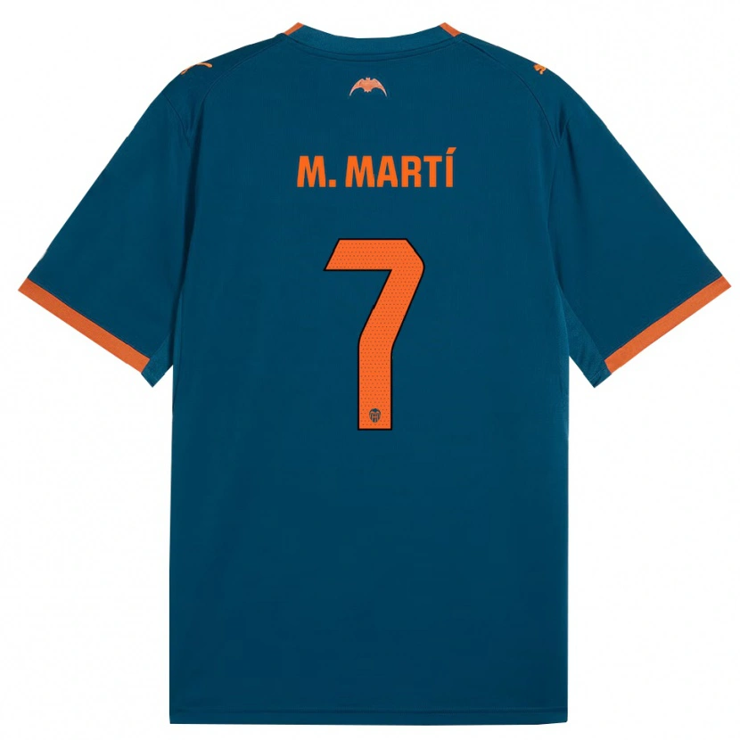 Danxen Dame Marina Martí #7 Stålblå Oransje Bortetrøye Drakt Trøye 2026/27 Skjorter T-Skjorte