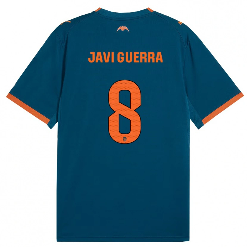 Danxen Dame Javi Guerra #8 Stålblå Oransje Bortetrøye Drakt Trøye 2026/27 Skjorter T-Skjorte