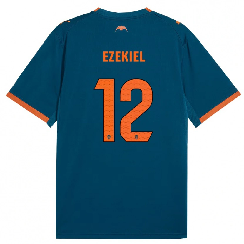 Danxen Dame Ezekiel Montunrayo #12 Stålblå Oransje Bortetrøye Drakt Trøye 2026/27 Skjorter T-Skjorte