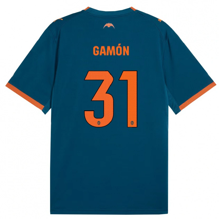 Danxen Dame Rodrigo Gamón #31 Stålblå Oransje Bortetrøye Drakt Trøye 2026/27 Skjorter T-Skjorte