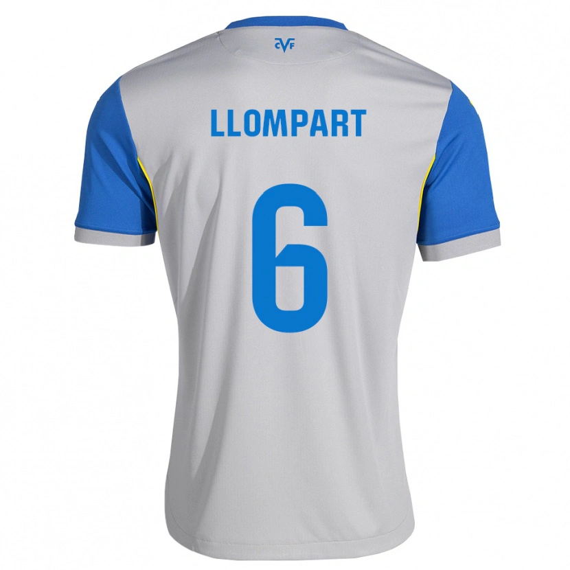 Danxen Dame María Llompart #6 Dodger Blå Grå Bortetrøye Drakt Trøye 2026/27 Skjorter T-Skjorte