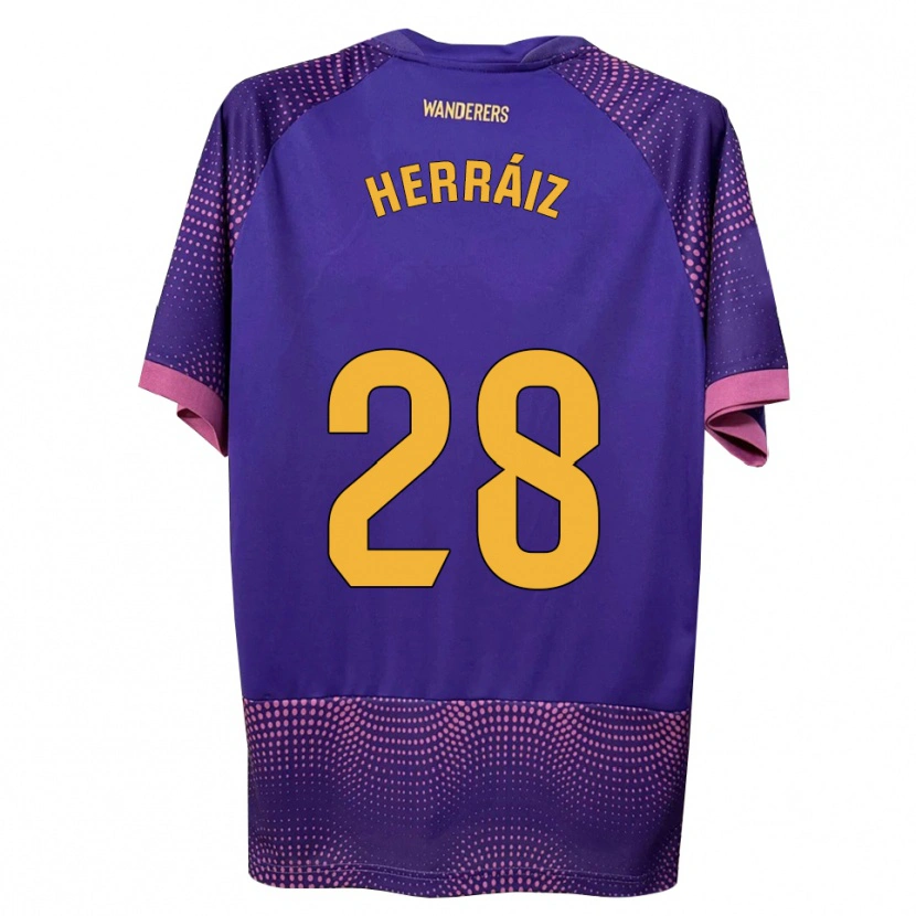 Danxen Dame Alex Herráiz #28 Lilla Hvit Rosa Bortetrøye Drakt Trøye 2026/27 Skjorter T-Skjorte