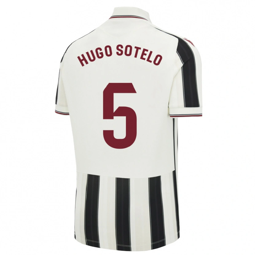 Danxen Dame Hugo Sotelo #5 Svart Hvit Rød Bortetrøye Drakt Trøye 2026/27 Skjorter T-Skjorte