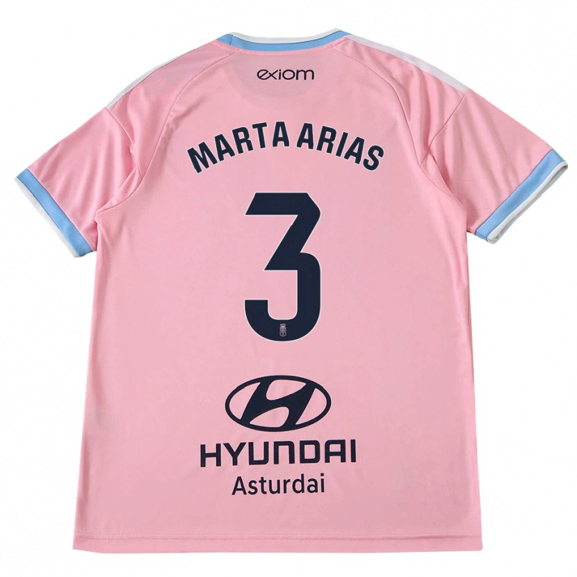 Danxen Dame Marta Arias #3 Kornblomstblå Rosa Bortetrøye Drakt Trøye 2026/27 Skjorter T-Skjorte
