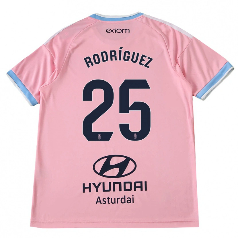 Danxen Dame Álvaro Rodríguez #25 Kornblomstblå Rosa Bortetrøye Drakt Trøye 2026/27 Skjorter T-Skjorte