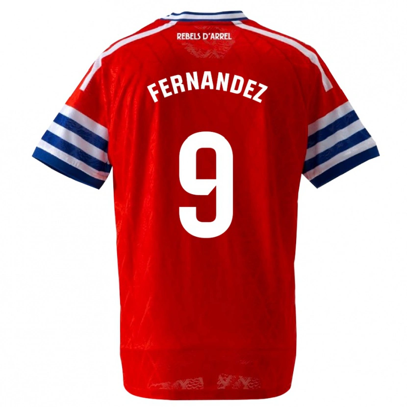Danxen Dame Roberto Fernández #9 Kongelig Blå Rød Bortetrøye Drakt Trøye 2026/27 Skjorter T-Skjorte