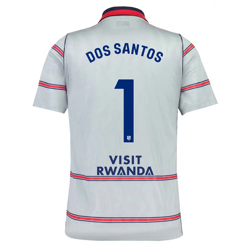 Danxen Dame Alex Dos Santos #1 Grå Rød Marineblå Tredje Sett Drakt Trøye 2026/27 Skjorter T-Skjorte