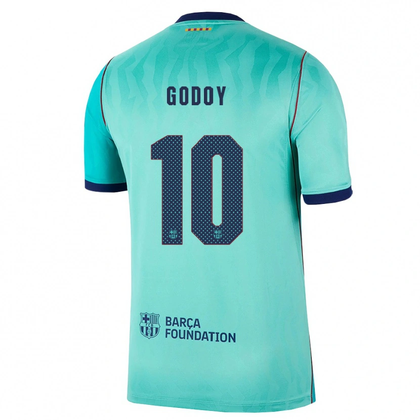 Danxen Dame Alan Godoy #10 Aqua Mørk Turkis Kongelig Blå Tredje Sett Drakt Trøye 2026/27 Skjorter T-Skjorte