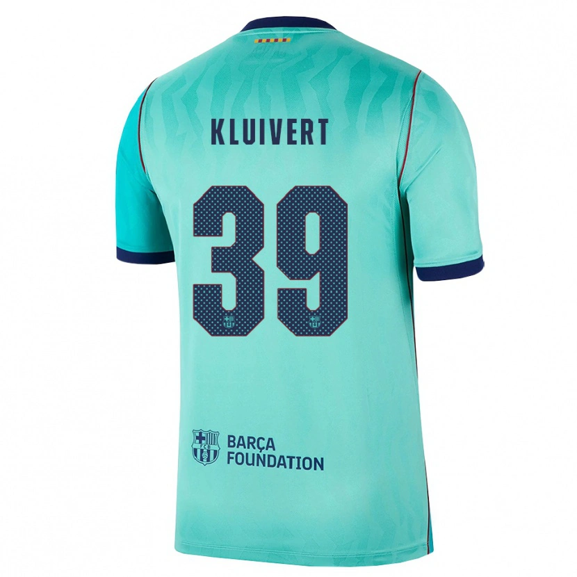 Danxen Dame Shane Kluivert #39 Aqua Mørk Turkis Kongelig Blå Tredje Sett Drakt Trøye 2026/27 Skjorter T-Skjorte