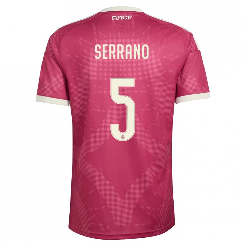 Danxen Dame Manu Serrano #5 Blek Fiolettrød Hvit Tredje Sett Drakt Trøye 2026/27 Skjorter T-Skjorte
