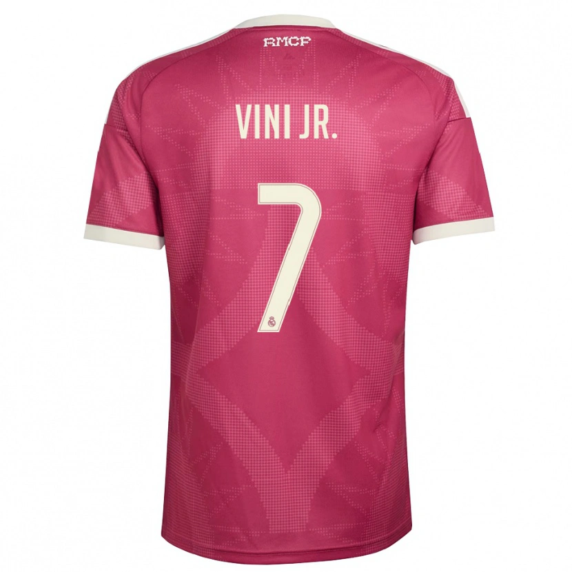 Danxen Dame Vinicius Junior #7 Blek Fiolettrød Hvit Tredje Sett Drakt Trøye 2026/27 Skjorter T-Skjorte