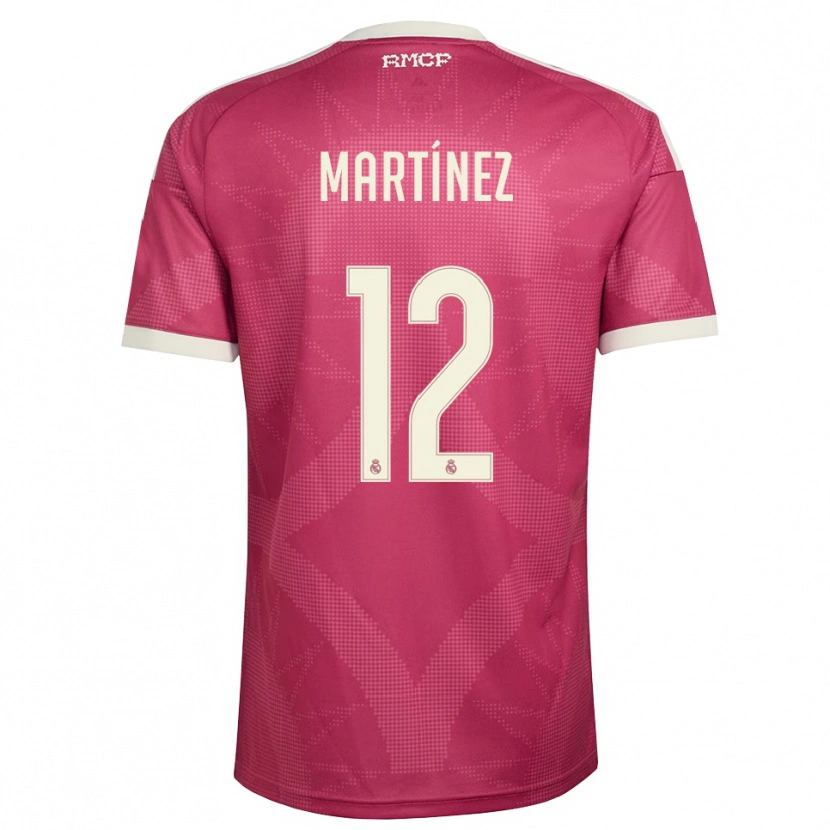 Danxen Dame Rubén Martínez #12 Blek Fiolettrød Hvit Tredje Sett Drakt Trøye 2026/27 Skjorter T-Skjorte