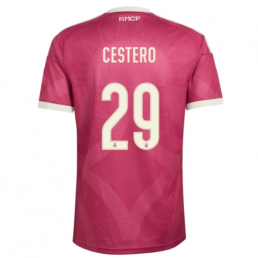 Danxen Dame Jorge Cestero #29 Blek Fiolettrød Hvit Tredje Sett Drakt Trøye 2026/27 Skjorter T-Skjorte
