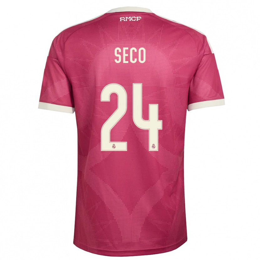 Danxen Dame Ferran Seco #24 Blek Fiolettrød Hvit Tredje Sett Drakt Trøye 2026/27 Skjorter T-Skjorte