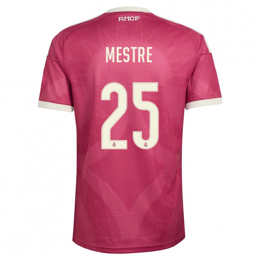 Danxen Dame Sergio Mestre #25 Blek Fiolettrød Hvit Tredje Sett Drakt Trøye 2026/27 Skjorter T-Skjorte