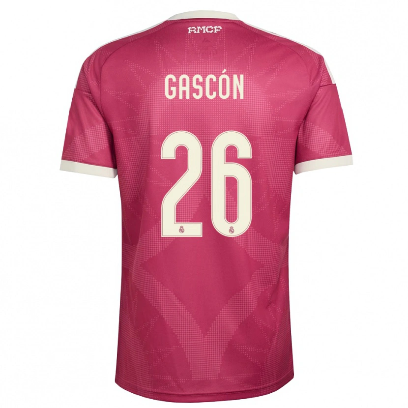 Danxen Dame Ignacio Gascón #26 Blek Fiolettrød Hvit Tredje Sett Drakt Trøye 2026/27 Skjorter T-Skjorte