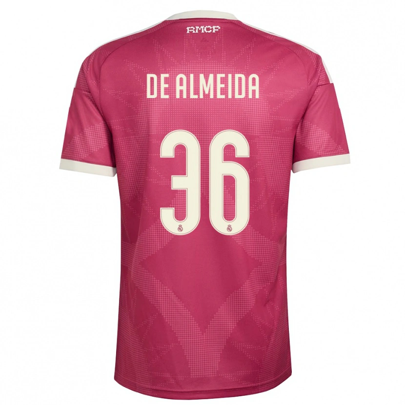 Danxen Dame Paulo De Almeida #36 Blek Fiolettrød Hvit Tredje Sett Drakt Trøye 2026/27 Skjorter T-Skjorte