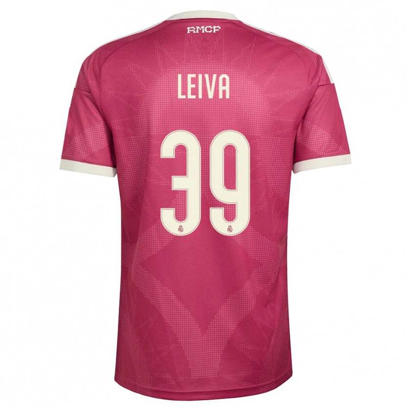 Danxen Dame Álvaro Leiva #39 Blek Fiolettrød Hvit Tredje Sett Drakt Trøye 2026/27 Skjorter T-Skjorte