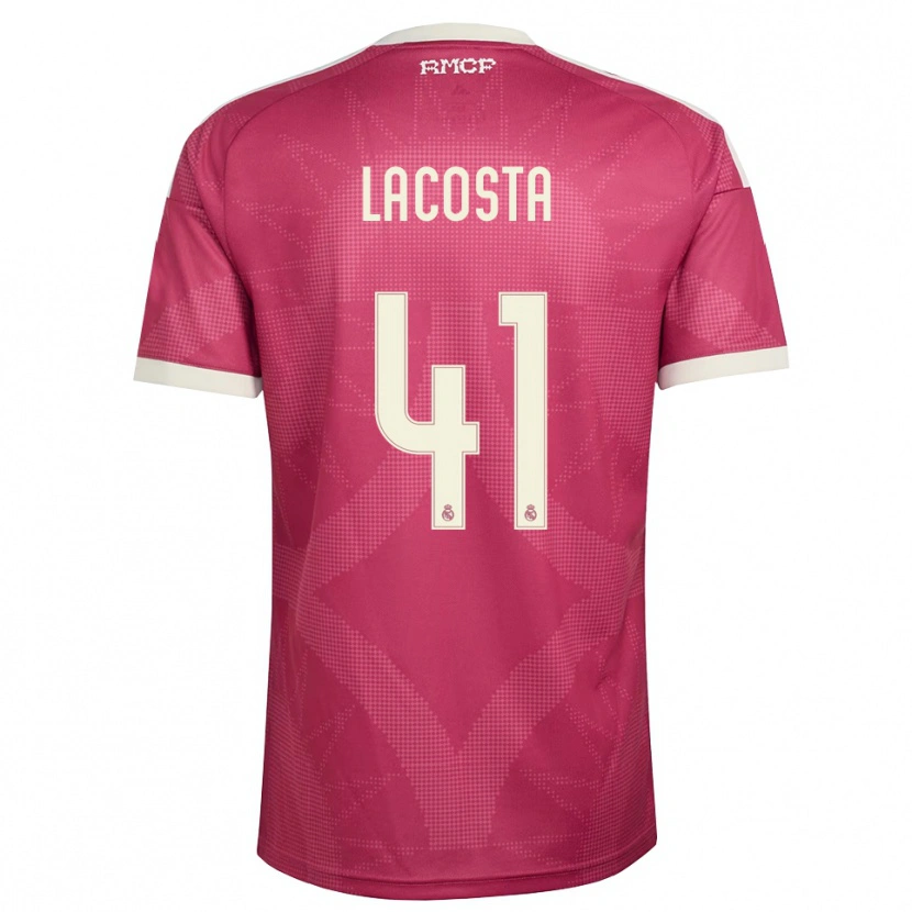 Danxen Dame Diego Lacosta #41 Blek Fiolettrød Hvit Tredje Sett Drakt Trøye 2026/27 Skjorter T-Skjorte