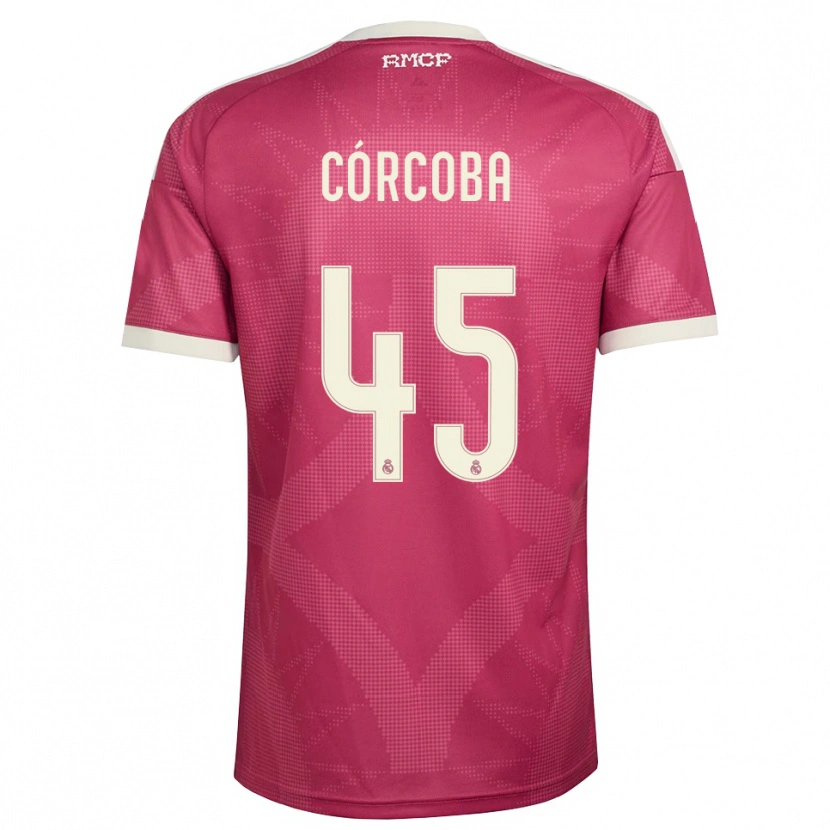 Danxen Dame Andrés Córcoba #45 Blek Fiolettrød Hvit Tredje Sett Drakt Trøye 2026/27 Skjorter T-Skjorte