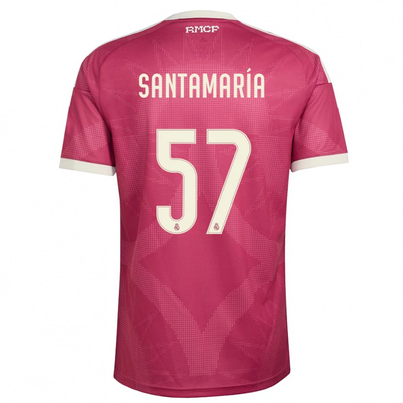 Danxen Dame Fran Santamaría #57 Blek Fiolettrød Hvit Tredje Sett Drakt Trøye 2026/27 Skjorter T-Skjorte
