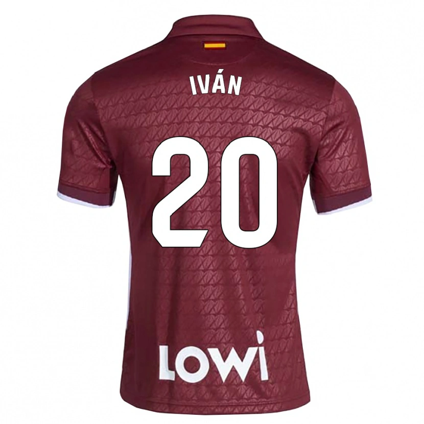 Danxen Dame Iván Azón #20 Mørkerød Hvit Bortetrøye Drakt Trøye 2026/27 Skjorter T-Skjorte