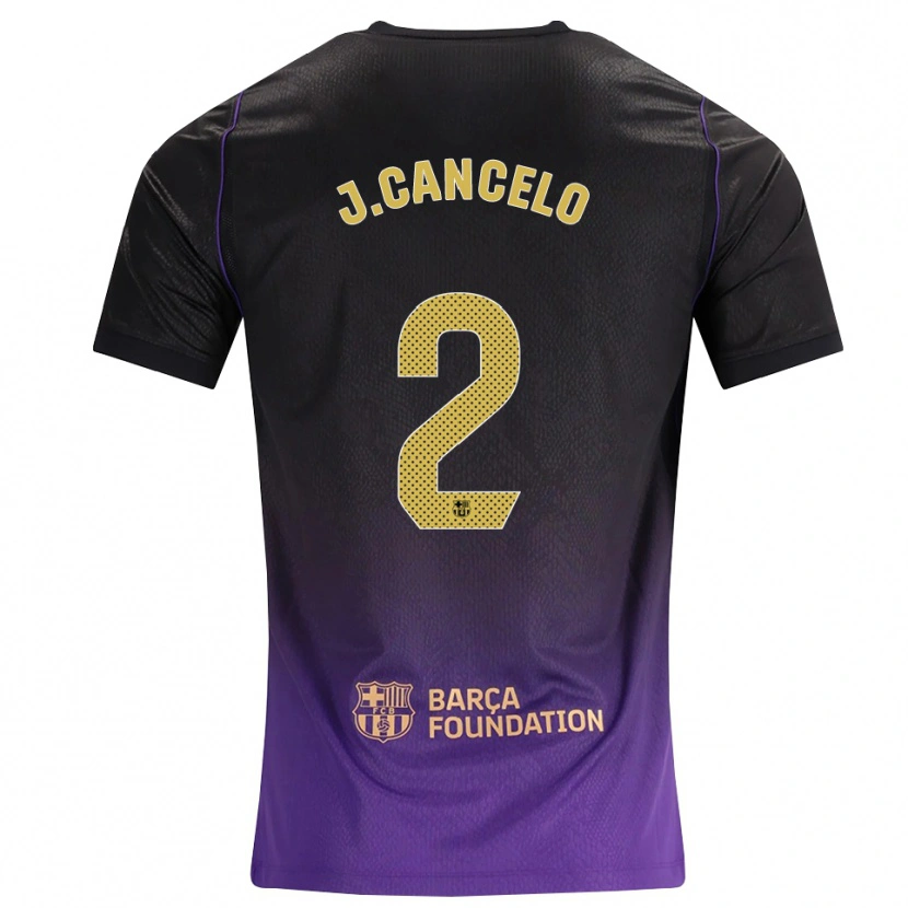 Danxen Dame João Cancelo #2 Lilla Gul Svart Bortetrøye Drakt Trøye 2026/27 Skjorter T-Skjorte