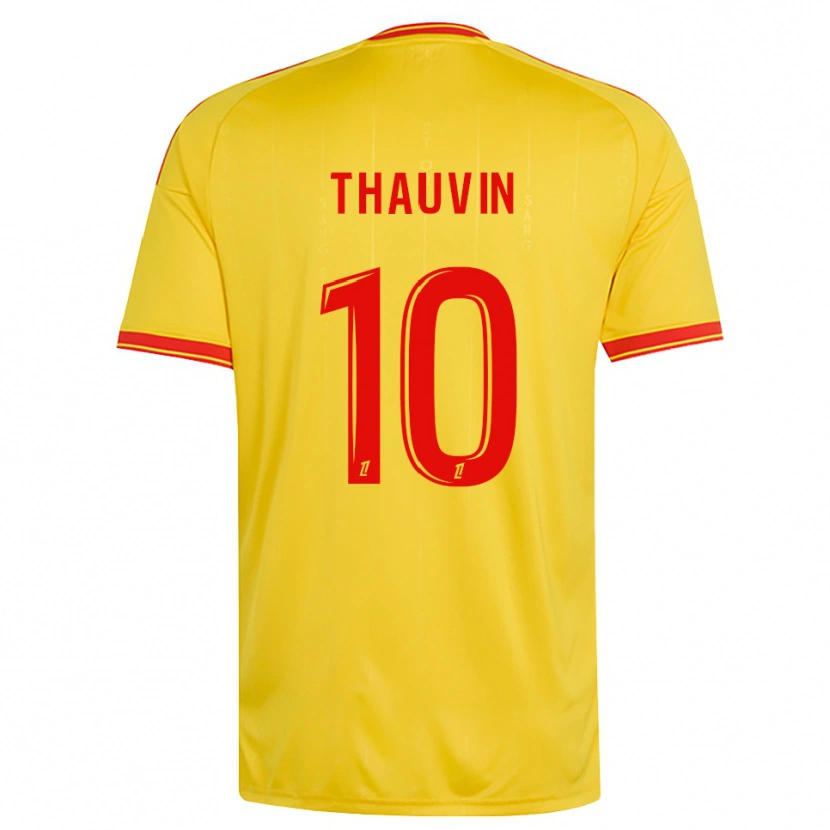 Danxen Barn Florian Thauvin #10 Gull Oransje Rød Hjemmetrøye Drakt Trøye 2026/27 Skjorter T-Skjorte