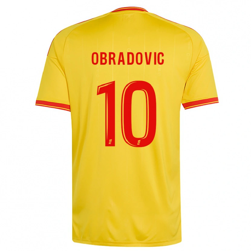 Danxen Barn Ognjen Obradovic #10 Gull Oransje Rød Hjemmetrøye Drakt Trøye 2026/27 Skjorter T-Skjorte
