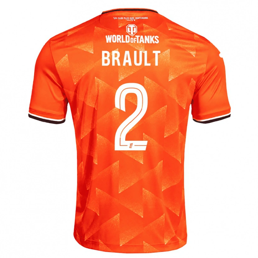 Danxen Barn Matis Brault #2 Oransje Hvit Svart Hjemmetrøye Drakt Trøye 2026/27 Skjorter T-Skjorte