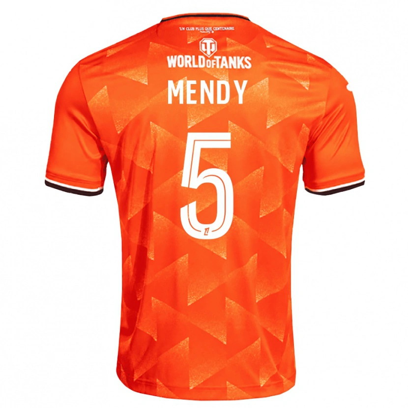 Danxen Barn Benjamin Mendy #5 Oransje Hvit Svart Hjemmetrøye Drakt Trøye 2026/27 Skjorter T-Skjorte