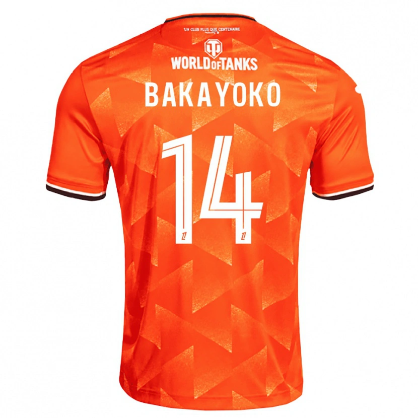 Danxen Barn Tiemoué Bakayoko #14 Oransje Hvit Svart Hjemmetrøye Drakt Trøye 2026/27 Skjorter T-Skjorte