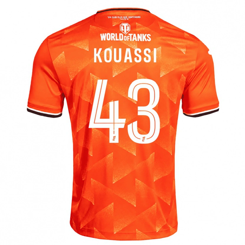 Danxen Barn Arsène Kouassi #43 Oransje Hvit Svart Hjemmetrøye Drakt Trøye 2026/27 Skjorter T-Skjorte