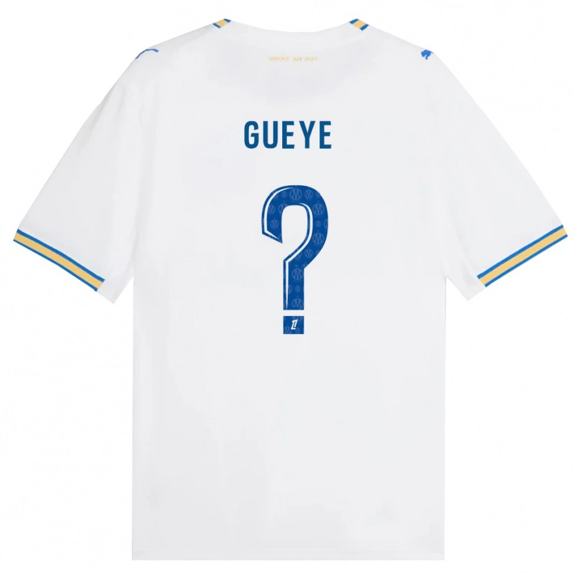 Danxen Barn Daouda Gueye #0 Dodgerblå Hvit Hjemmetrøye Drakt Trøye 2026/27 Skjorter T-Skjorte