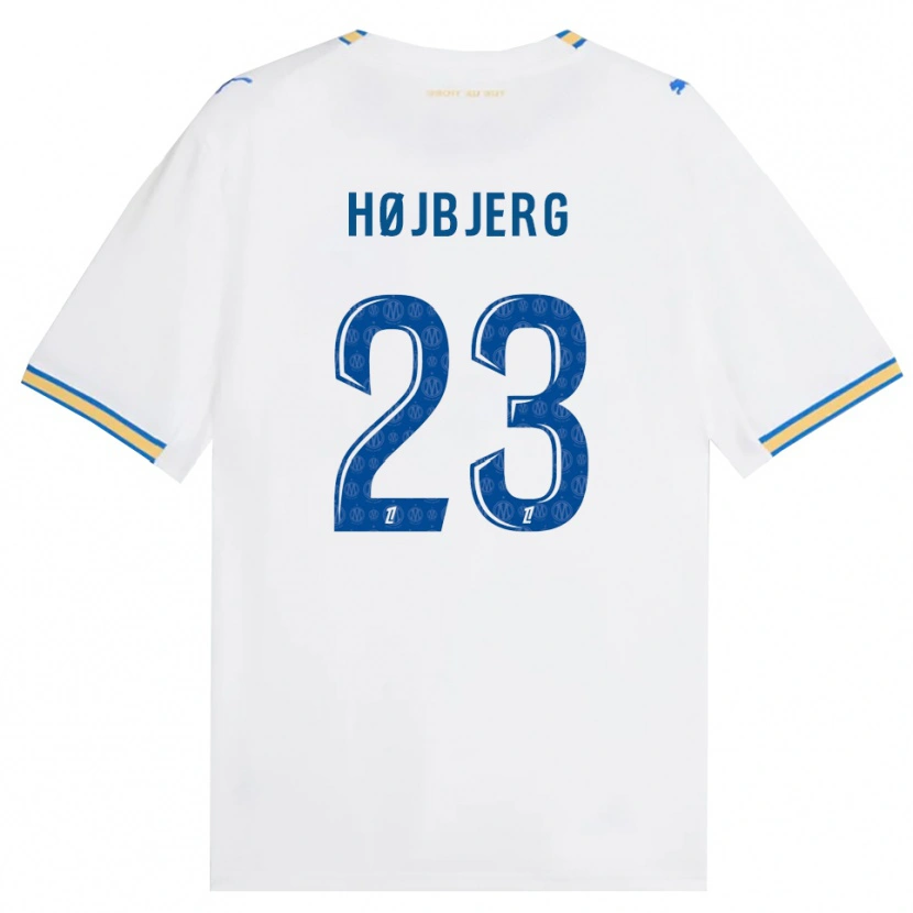 Danxen Barn Pierre-Emile Højbjerg #23 Dodgerblå Hvit Hjemmetrøye Drakt Trøye 2026/27 Skjorter T-Skjorte