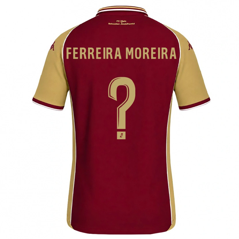 Danxen Barn Ruben Ferreira Moreira #0 Gyllenrød Mørk Rød Hjemmetrøye Drakt Trøye 2026/27 Skjorter T-Skjorte