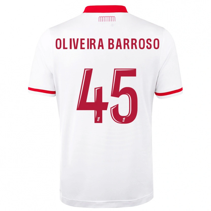 Danxen Barn Mickael Oliveira Barroso #45 Rød Hvit Hjemmetrøye Drakt Trøye 2026/27 Skjorter T-Skjorte