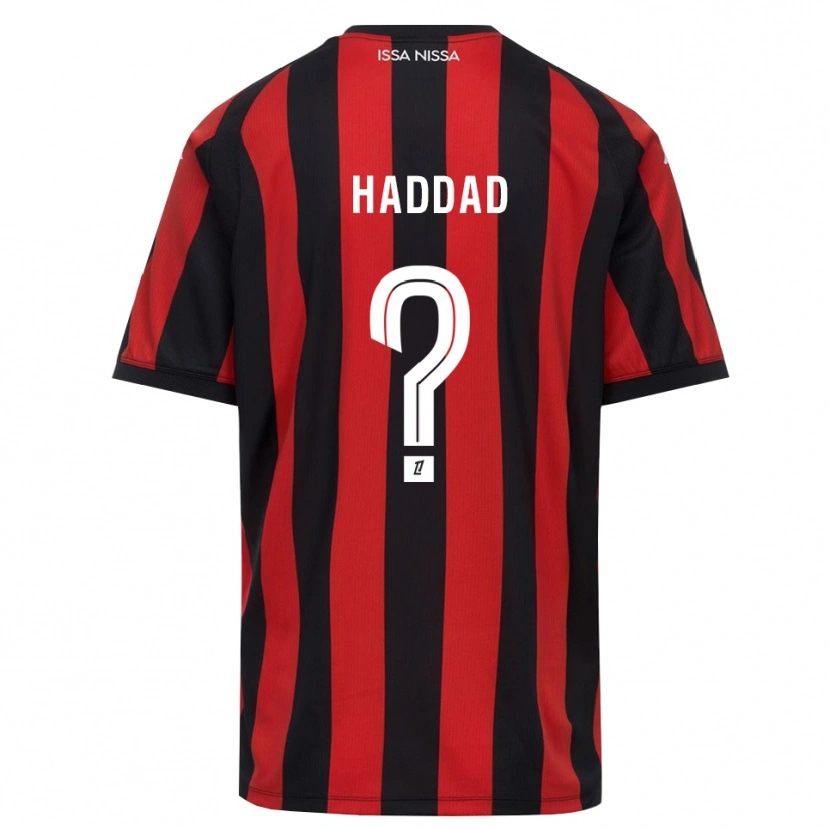 Danxen Barn Yacine Haddad #0 Rød Svart Hvit Hjemmetrøye Drakt Trøye 2026/27 Skjorter T-Skjorte