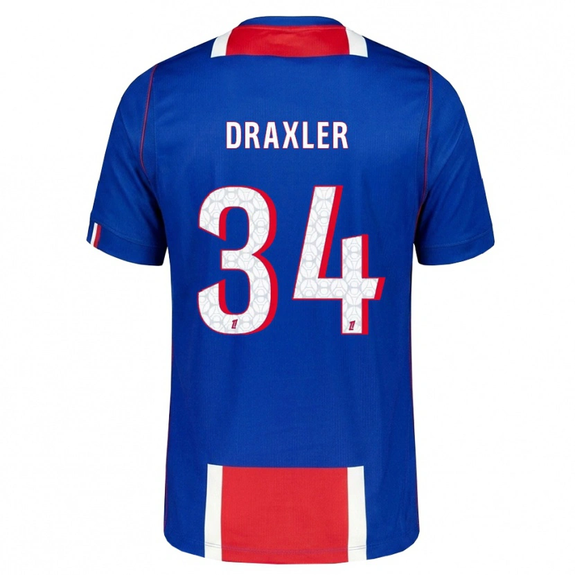 Danxen Barn Julian Draxler #34 Rød Hvit Blå Hjemmetrøye Drakt Trøye 2026/27 Skjorter T-Skjorte