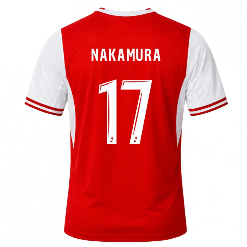 Danxen Barn Keito Nakamura #17 Rød Hvit Hjemmetrøye Drakt Trøye 2026/27 Skjorter T-Skjorte