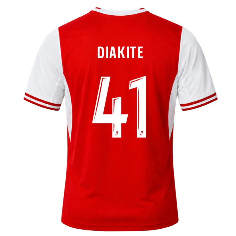 Danxen Barn Ibrahim Diakité #41 Rød Hvit Hjemmetrøye Drakt Trøye 2026/27 Skjorter T-Skjorte