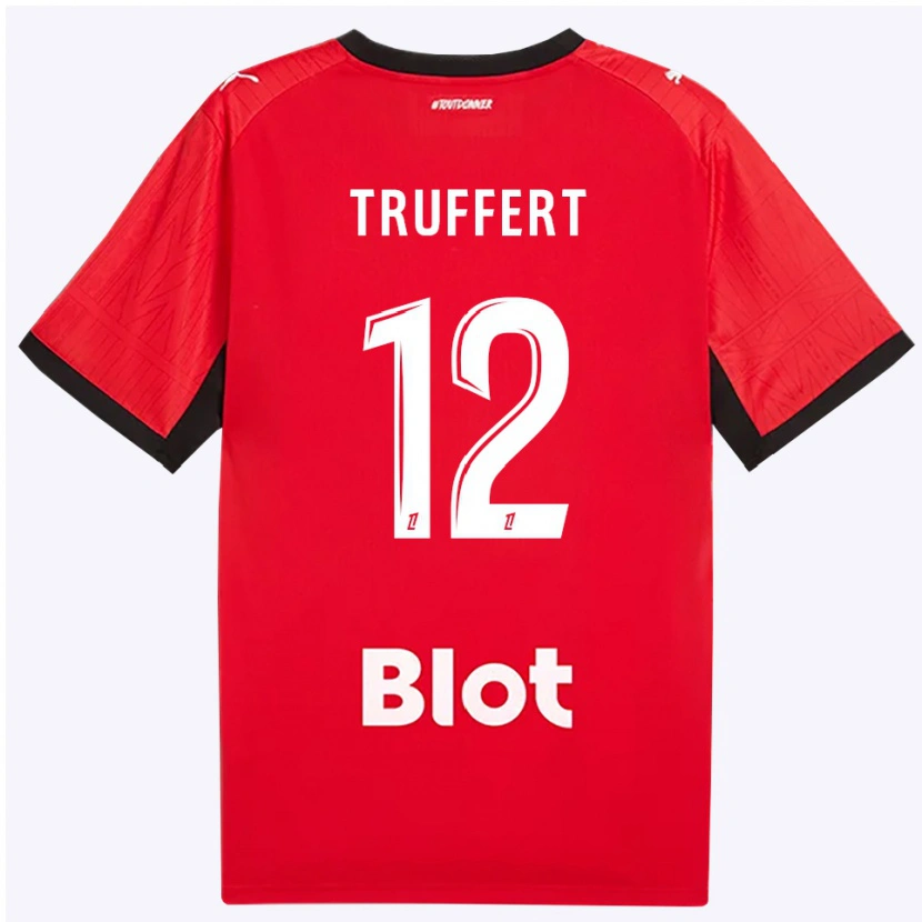Danxen Barn Florian Truffert #12 Rød Svart Hvit Hjemmetrøye Drakt Trøye 2026/27 Skjorter T-Skjorte