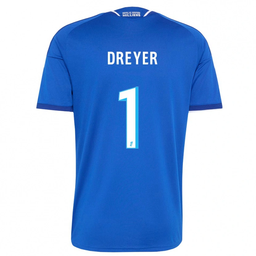 Danxen Barn Matthieu Dreyer #1 Kongelig Blå Hvit Hjemmetrøye Drakt Trøye 2026/27 Skjorter T-Skjorte